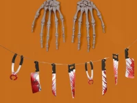 Verk 26125 Girlanda krvavé nástroje mučenia Halloween 200 cm
