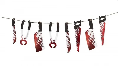Verk 26125 Girlanda krvavé nástroje mučenia Halloween 200 cm