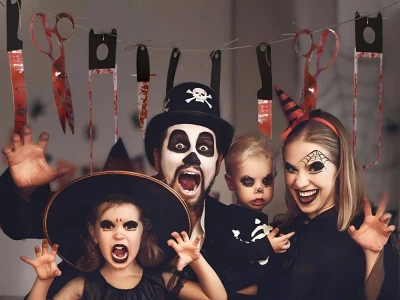 Verk 26125 Girlanda krvavé nástroje mučenia Halloween 200 cm