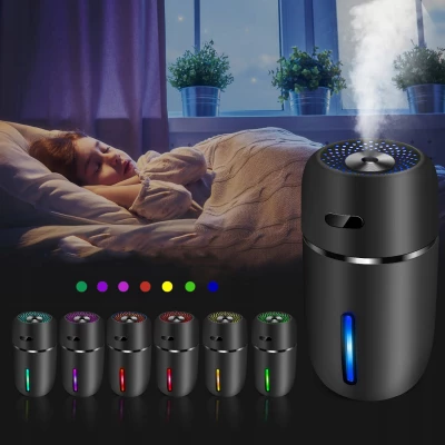 Pronett XJ5282 Mini zvlhčovač vzduchu RGB, USB 200 ml biely