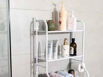 Verk 27351 Úložný regál se 3 policemi nad WC, bílý