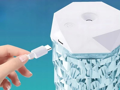 Verk 24543 Multifunkčný zvlhčovač vzduchu, krištáľová lampa, 1000 ml