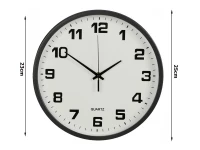Verk 27068 Nástěnné hodiny analogové 25 cm černé