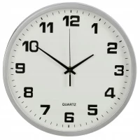 Verk 27068 Nástenné hodiny analógové 25 cm strieborné