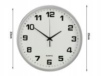 Verk 27068 Nástenné hodiny analógové 25 cm strieborné