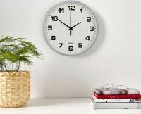 Verk 27068 Nástenné hodiny analógové 25 cm strieborné