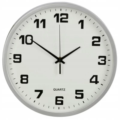 Verk 27068 Nástenné hodiny analógové 25 cm strieborné