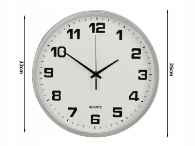 Verk 27068 Nástenné hodiny analógové 25 cm strieborné