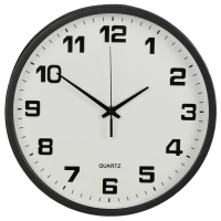 Verk 27069 Nástěnné hodiny analogové 30 cm černé