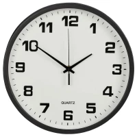 Verk 27069 Nástěnné hodiny analogové 30 cm černé