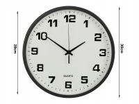 Verk 27069 Nástěnné hodiny analogové 30 cm černé