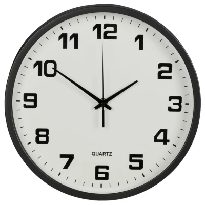 Verk 27069 Nástěnné hodiny analogové 30 cm černé