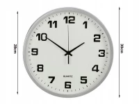 Verk 27069 Nástěnné hodiny analogové 30 cm stříbrné