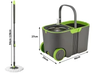 Verk 27077 Rotačný mop 360 turbo + vedro šedý