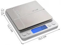 Ruhhy 3465 Kuchynská váha digitálna 0,1 g - 2 kg strieborná