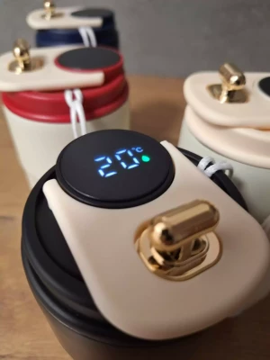 AFF 4211 Termohrnek LCD Coffee 450 ml, bílá