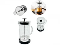 GGV Konvice na kávu, French press, čaj 1000 ml sklo + nerez