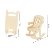 Kruzzel 23542 Puzzle 3D dřevěný nábytek pro panenky, 34 ks