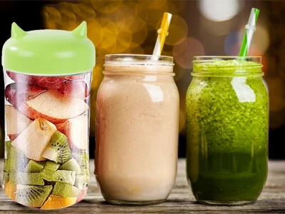 Verk 07267 Prenosný smoothie mixér 380 ml modrý