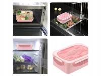 Verk 07270 Svačinový box s příborem 1000 ml, růžový