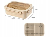 Verk 07270 Svačinový box s příborem 1000 ml, hnědý