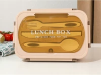 Verk 07270 Svačinový box s příborem 1000 ml, hnědý