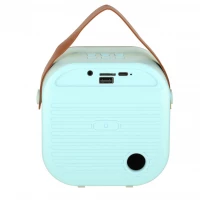 KIK KX3378 Karaoke Bluetooth reproduktor 10 W, 2x bezdrátový mikrofon, modrá