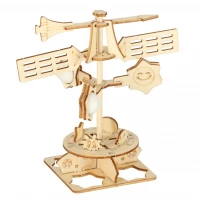 KIK KX3588 Puzzle dřevěná skládačka 3D Sluneční hodiny