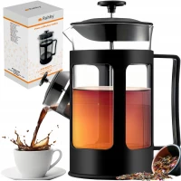 Ruhhy 24565 Konvice na kávu, French press, čaj 1000 ml sklo 