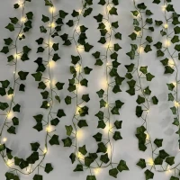 Gardlov 24538 Závěsný břečťan drobnolistý s osvětlením, umělý, 50 LED, 25 m
