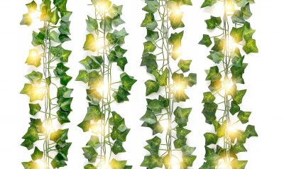 Gardlov 24538 Závěsný břečťan drobnolistý s osvětlením, umělý, 50 LED, 25 m
