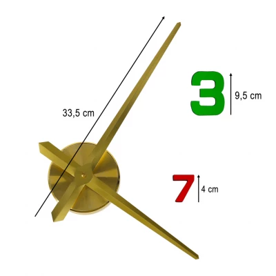 KIK KX3516 Dizajnové nalepovacie hodiny s farebnými číslicami, 12 číslic, 80-90 cm