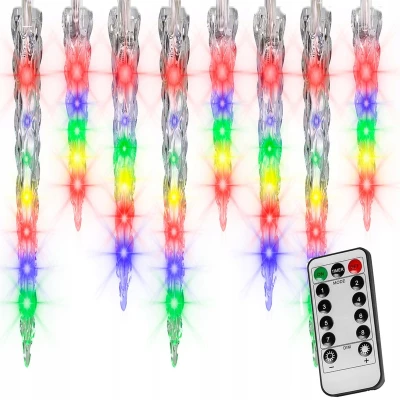 Gordon G367 Vánoční dekorativní osvětlení rampouchy, 40 LED, multikolor + ovladač
