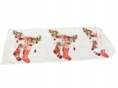 Verk 26255 Vianočný behúň na stôl 205 x 35 cm biely