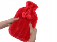 Verk 27063 Láhev zahřívací termofor s fleecovým obalem 1,7 l červený