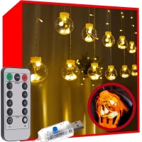 ISO 19736 Světelný závěs koule 108 LED teplá bílá