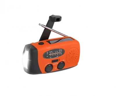 Verk 27285 Solární rádio s dynamem, LED osvětlením a powerbankou oranžové