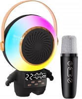 Verk 27312 Karaoke Bluetooth reproduktor 5 W, 2x bezdrátový mikrofon, bílý