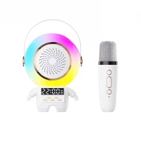 Verk 27312 Karaoke Bluetooth reproduktor 5 W, 2x bezdrátový mikrofon, bílý