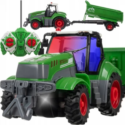 Kruzzel 24591 RC traktor se sklápěcím přívěsem 1:24