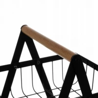 Ruhhy 24265 Dvoupatrový koš na ovoce, kov, dřevo 