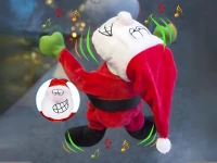 Verk 26287 Tancujúci a spievajúci Santa Claus na okno 30 cm