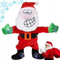Verk 26287 Tancujúci a spievajúci Santa Claus na okno 30 cm