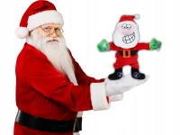 Verk 26287 Tancujúci a spievajúci Santa Claus na okno 30 cm