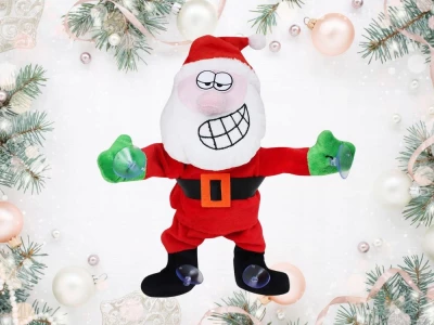 Verk 26287 Tancujúci a spievajúci Santa Claus na okno 30 cm