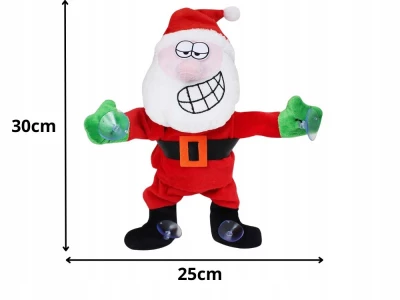 Verk 26287 Tancujúci a spievajúci Santa Claus na okno 30 cm