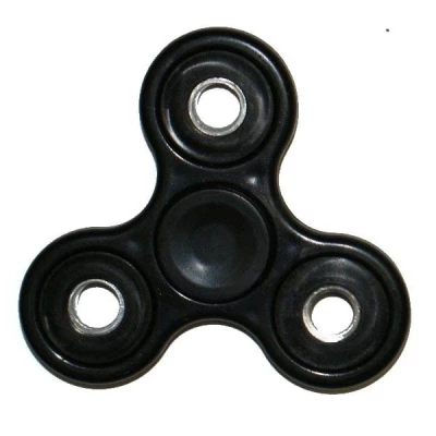Antistresový Fidget Spinner kov 7cm - černý