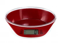 Verk 07241 Digitálna kuchynská váha s miskou 5 kg, červená