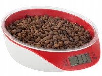 Verk 07241 Digitálna kuchynská váha s miskou 5 kg, červená