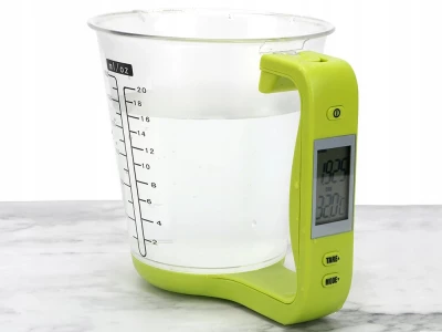 Verk 07242 Digitálna kuchynská odmerka 1kg/1g, zelená